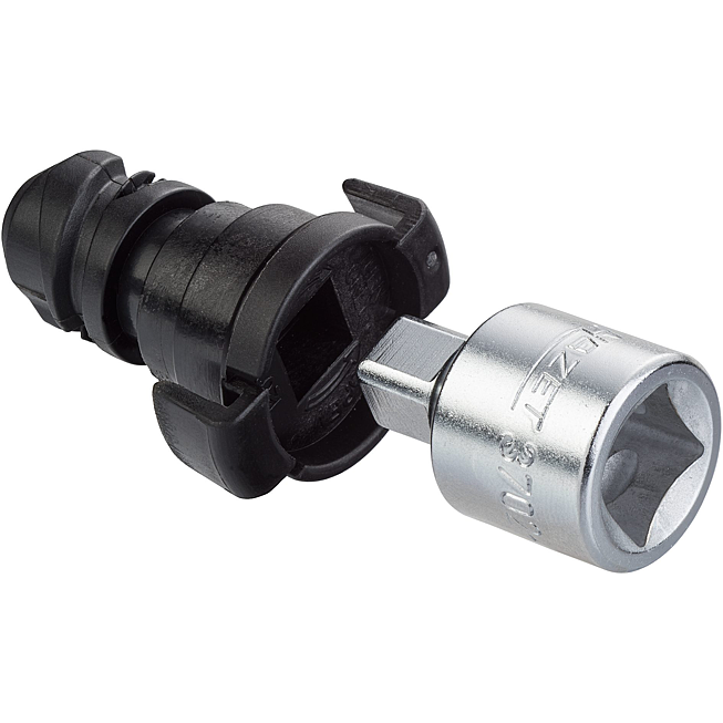 HAZET N&aacute;strčn&aacute; hlavice pro olejov&yacute; servis 3702-1 ∙ 1/2 palce (12,5 mm) čtyřhran dut&yacute; ∙ Profil s&nbsp;vnitřn&iacute;m čtyřhranem ∙ Velikost 10 mm