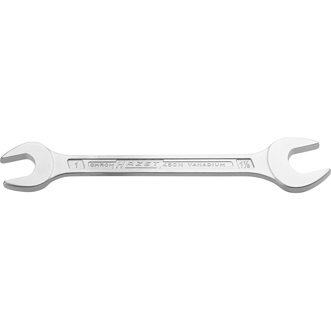 HAZET Oboustrann&eacute; ploch&eacute; kl&iacute;če 450NA-1X1.1/8VKH ∙ Vněj&scaron;&iacute; profil &scaron;estihran ∙ Velikost 1 x 1.<sup>1</sup>&frasl;<sub>8</sub>&Prime;