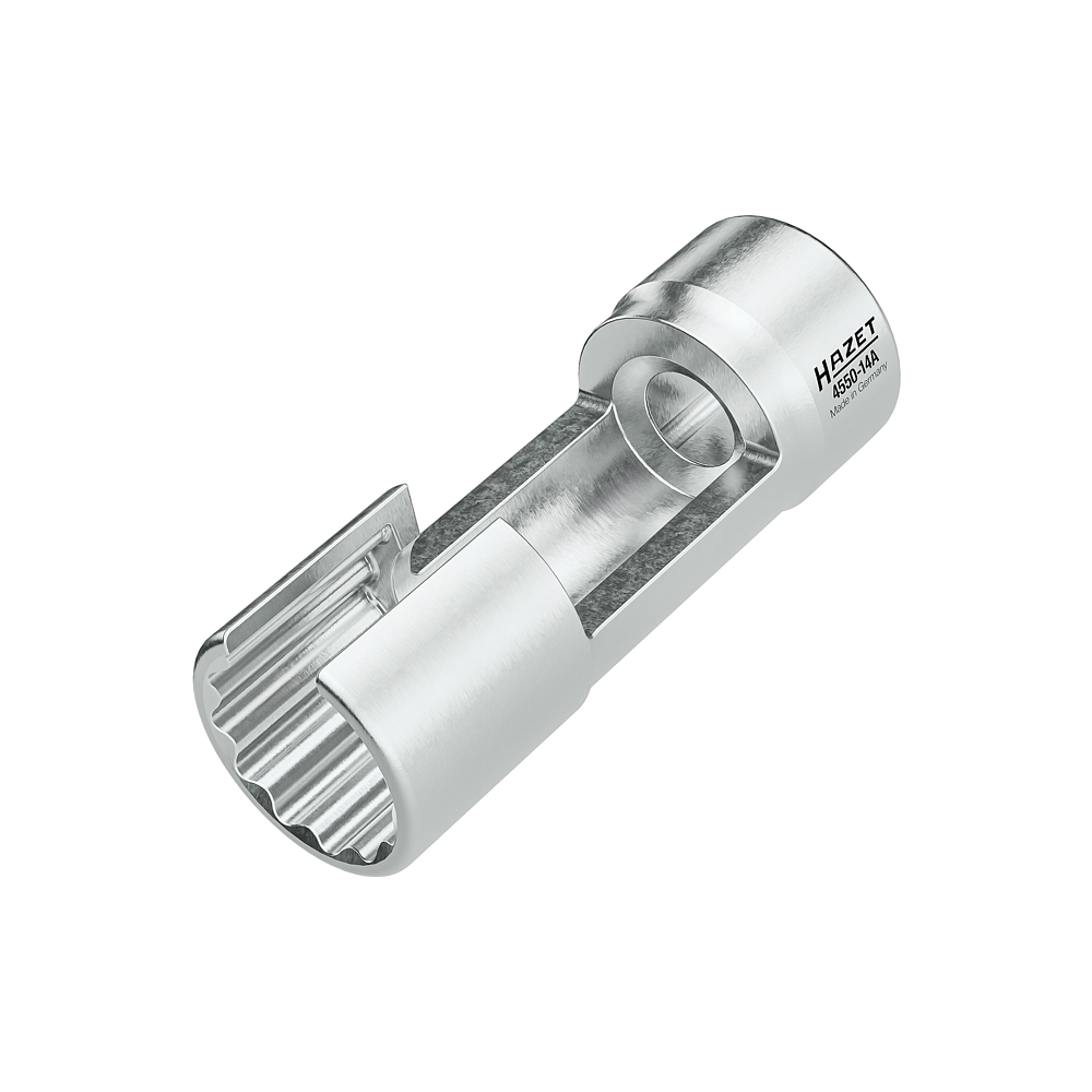 HAZET Kl&iacute;č pro vstřikovac&iacute; potrub&iacute; 4550-14A ∙ 3/8 palce (10 mm) čtyřhran dut&yacute; ∙ Profil vněj&scaron;&iacute; dvojit&yacute; &scaron;estihran ∙ Velikost 14 mm