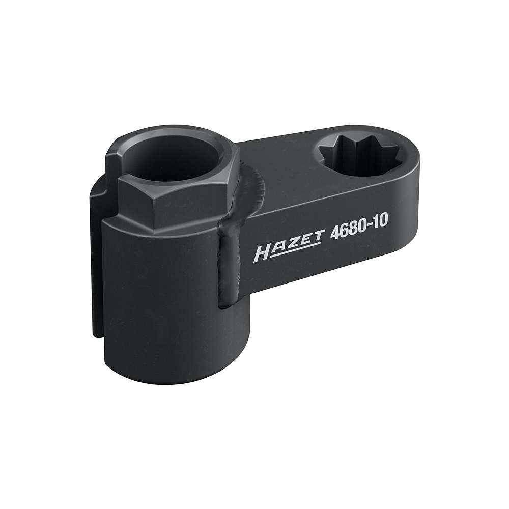 HAZET Sondy spalin - vložka 4680-10 ∙ 1/2 palce (12,5 mm) dvojitý čtyřhran dutý ∙ Profil vnější šestihran ∙ Velikost 20 mm