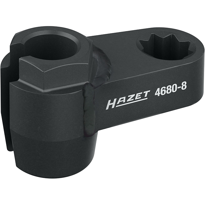HAZET Sondy spalin - vložka 4680-8 ∙ 1/2 palce (12,5 mm) dvojitý čtyřhran dutý ∙ Profil vnější šestihran ∙ Velikost 17 mm