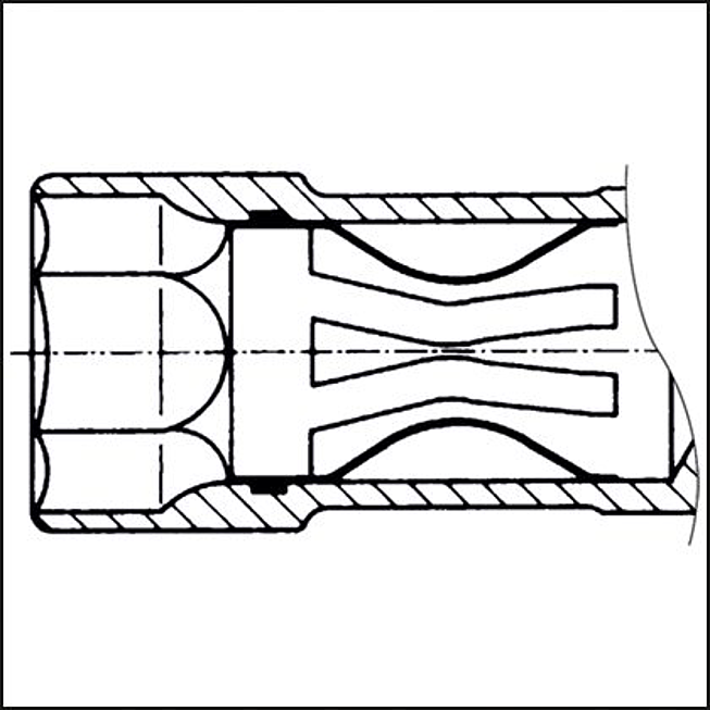 HAZET Kl&iacute;č na zapalovac&iacute; sv&iacute;čky 4766 ∙ 3/8 palce (10 mm) čtyřhran dut&yacute; ∙ Vněj&scaron;&iacute; profil &scaron;estihran ∙ Velikost 16 mm ∙ 5/8&Prime;