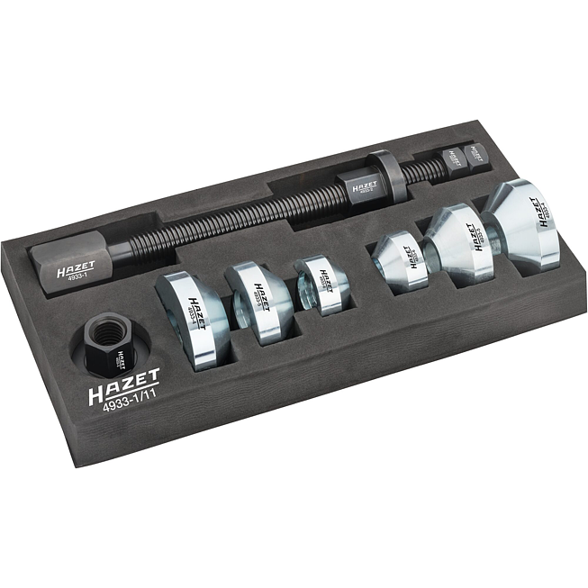 HAZET Sada nástrojů na kolová ložiska s dvojitým kónusem 4933-1/11 ∙ 11-dílný