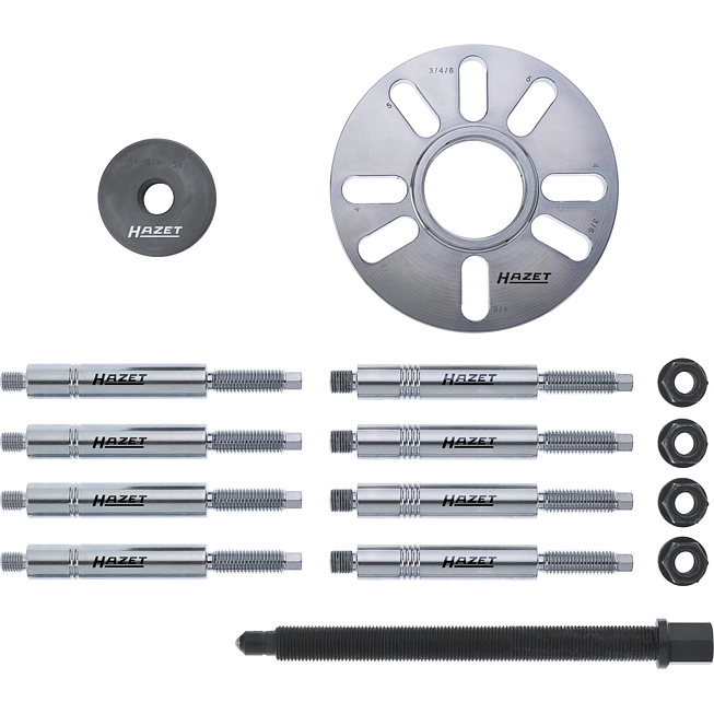 HAZET Sada stahováků nábojů kol / kloubových hřídelí 4935-2/15 ∙ 15-dílný