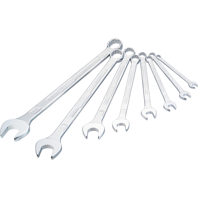 HAZET Očkoplochý klíč ∙ extra dlouhý ∙ štíhlý tvar 600LG/8 ∙ Vnější dvojitý šestihran trakční profil ∙ 8-dílný ∙ 10 – 32