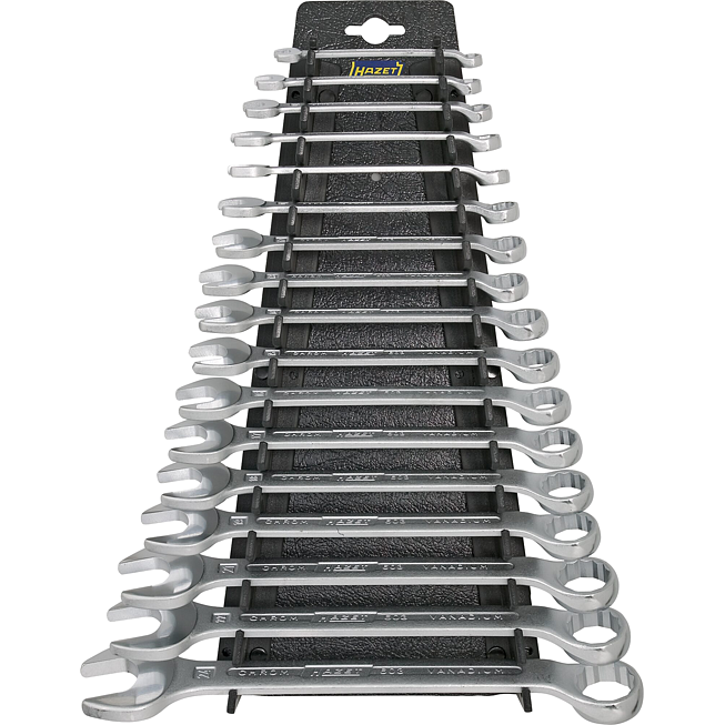 HAZET Sada očkoploch&yacute;ch kl&iacute;čů 603/17H ∙ Vněj&scaron;&iacute; dvojit&yacute; &scaron;estihran trakčn&iacute; profil ∙ 17-d&iacute;ln&yacute; ∙ 6&thinsp;&ndash;&thinsp;24