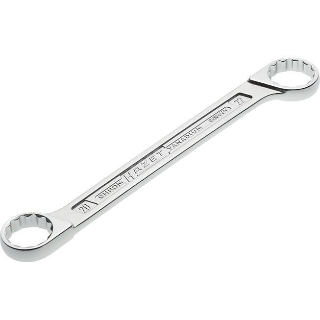 HAZET Oboustranné očkové klíče 610N-20X22 ∙ Vnější dvojitý šestihran trakční profil ∙ Velikost 20 x 22 mm