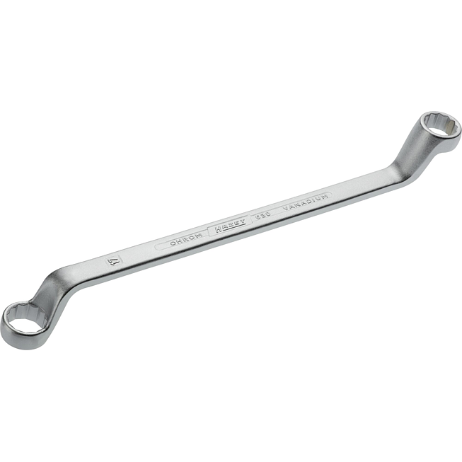 HAZET Oboustranné očkové klíče 630-16X17 ∙ Vnější dvojitý šestihran trakční profil ∙ Velikost 16 x 17 mm