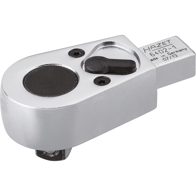 HAZET Nástrčná přepínací ráčna 6402-1 ∙ 9 x 12 mm nástrčný čtyřhran masiv ∙ 3/8 palce (10 mm) čtyřhran masivní ∙ Délka: 61 mm