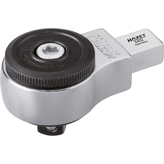 HAZET Nástrčná přepínací ráčna 6402 ∙ 9 x 12 mm nástrčný čtyřhran masiv ∙ 3/8 palce (10 mm) čtyřhran masivní ∙ Délka: 58,5 mm
