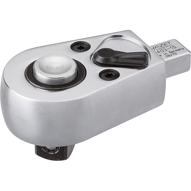 HAZET Nástrčná přepínací ráčna 6403-1S ∙ 9 x 12 mm nástrčný čtyřhran masiv ∙ 1/2 palce (12,5 mm) čtyřhran masivní ∙ Délka: 74,5 mm