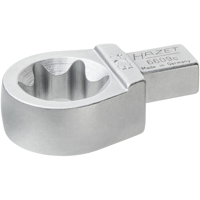 HAZET Nástrčný očkový klíč 6609C-E24 ∙ 9 x 12 mm nástrčný čtyřhran masiv ∙ Vnější profil TORX® ∙ Velikost E24