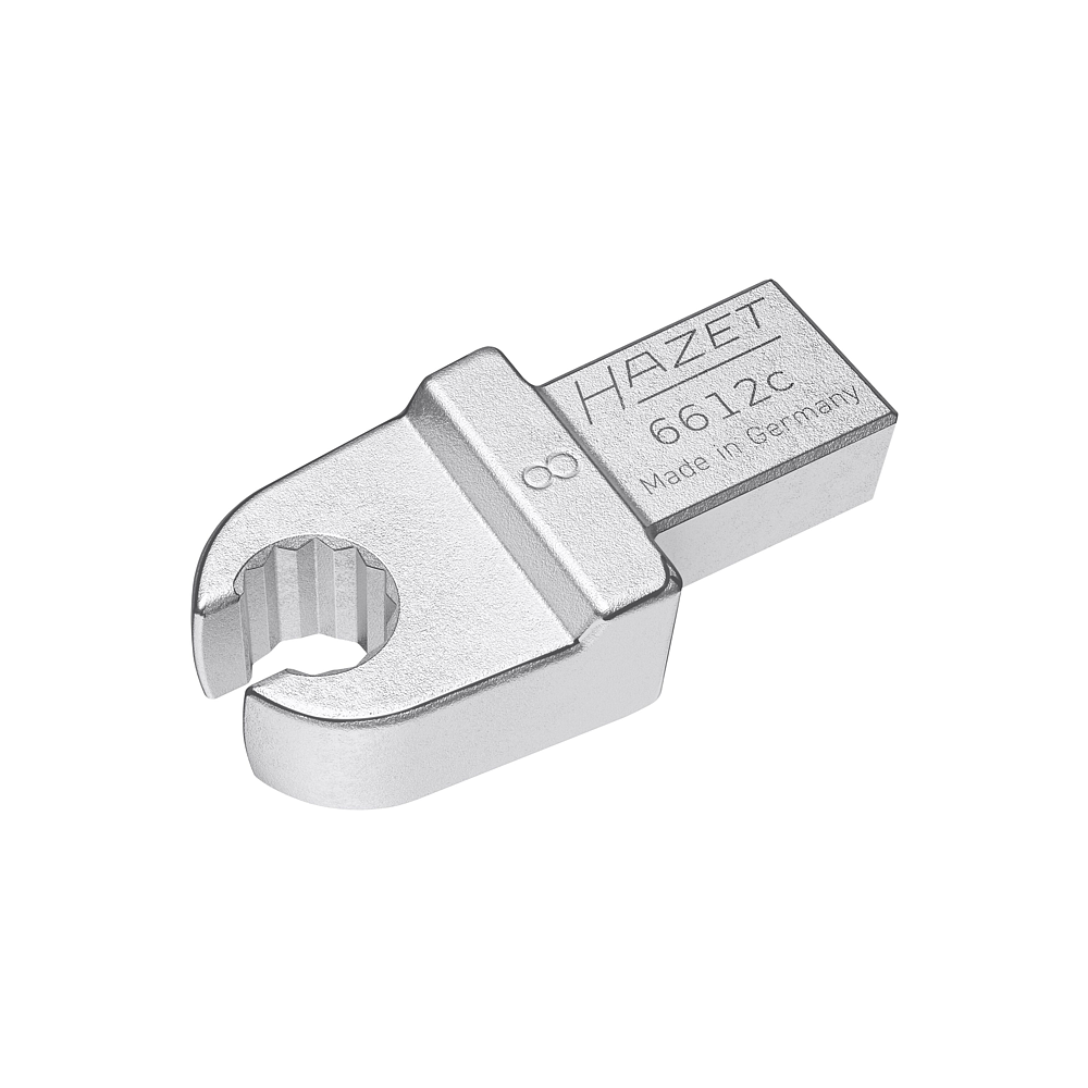 HAZET N&aacute;strčn&yacute; očkov&yacute; maticov&yacute; kl&iacute;č ∙ otevřen&yacute; 6612C-8 ∙ 9 x 12 mm n&aacute;strčn&yacute; čtyřhran masiv ∙ Vněj&scaron;&iacute; profil dvojit&yacute; &scaron;estihran ∙ Velikost 8 mm