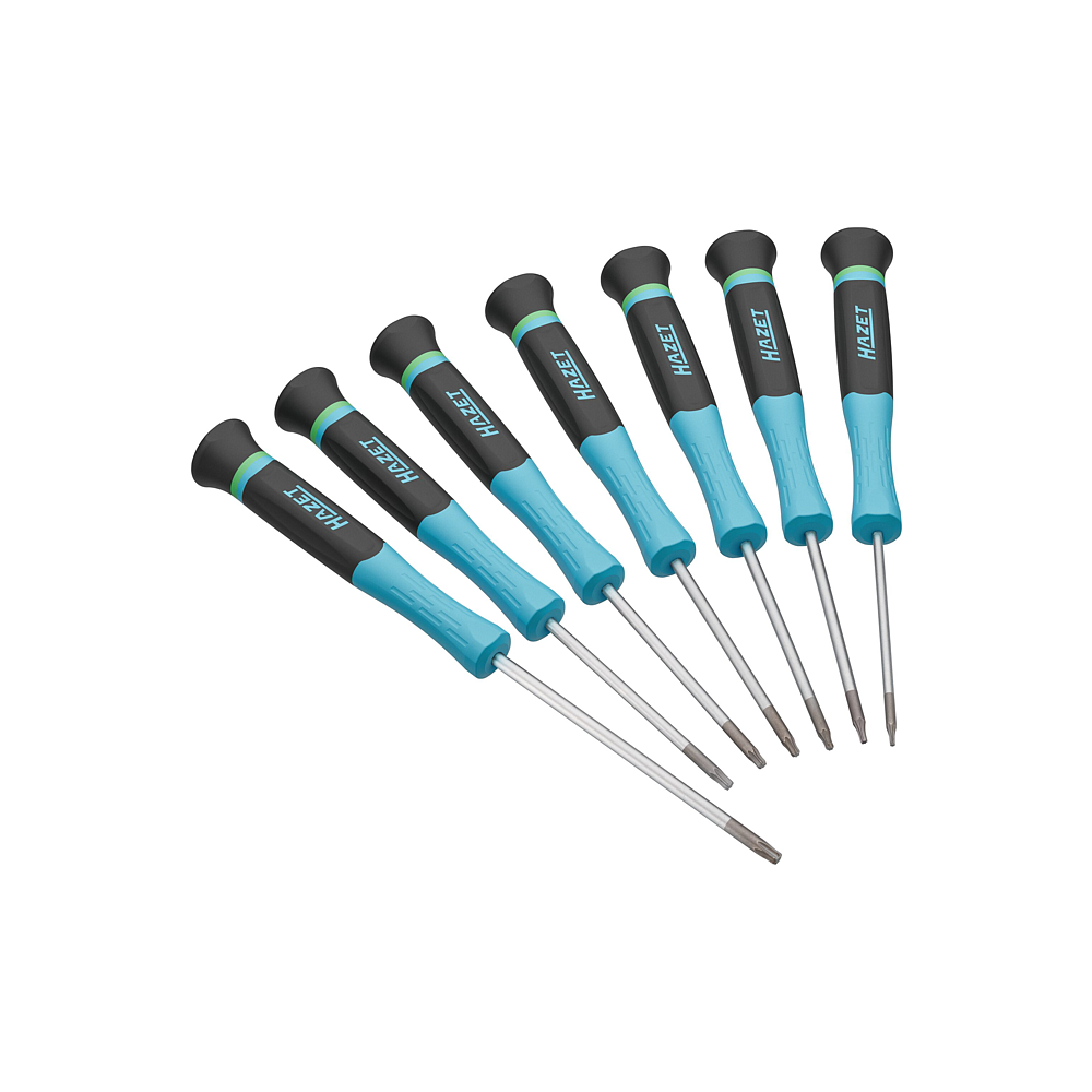 HAZET Elektronický šroubovák 811EL-T/7 ∙ Vnitřní profil TORX® ∙ 7-dílný ∙ T5 ∙ T6 ∙ T7 ∙ T8 ∙ T9 ∙ T10 ∙ T15