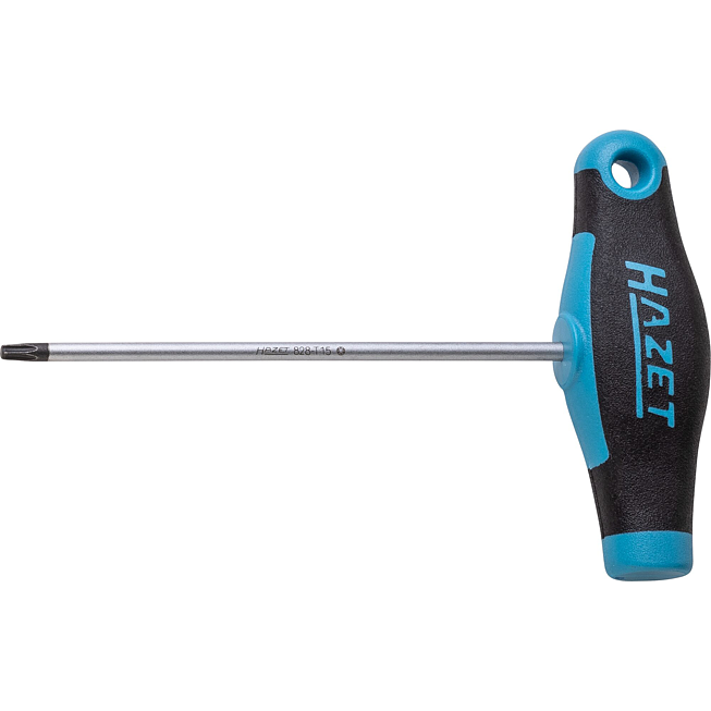 HAZET Šroubovák ∙ s T-rukojetí 828-T15 ∙ Vnitřní profil TORX® ∙ Velikost T15