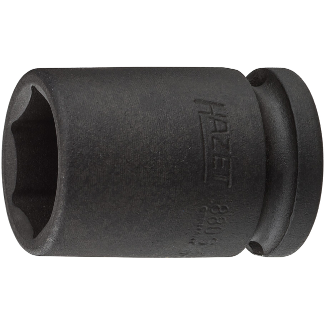 HAZET Nástrčná hlavice pro rázový a strojový utahovák 880S-15 ∙ 3/8 palce (10 mm) čtyřhran dutý ∙ Trakční profil vnější šestihran ∙ Velikost 15 mm