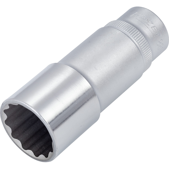 HAZET Nástrčná hlavice 880TZ-19 ∙ 3/8 palce (10 mm) čtyřhran dutý ∙ Vnější dvojitý šestihran trakční profil ∙ Velikost 19 mm