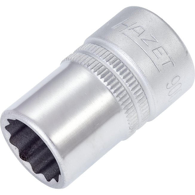 HAZET Nástrčná hlavice 900AZ-9/16 ∙ 1/2 palce (12,5 mm) čtyřhran dutý ∙ Vnější dvojitý šestihran trakční profil ∙ Velikost 9/16″