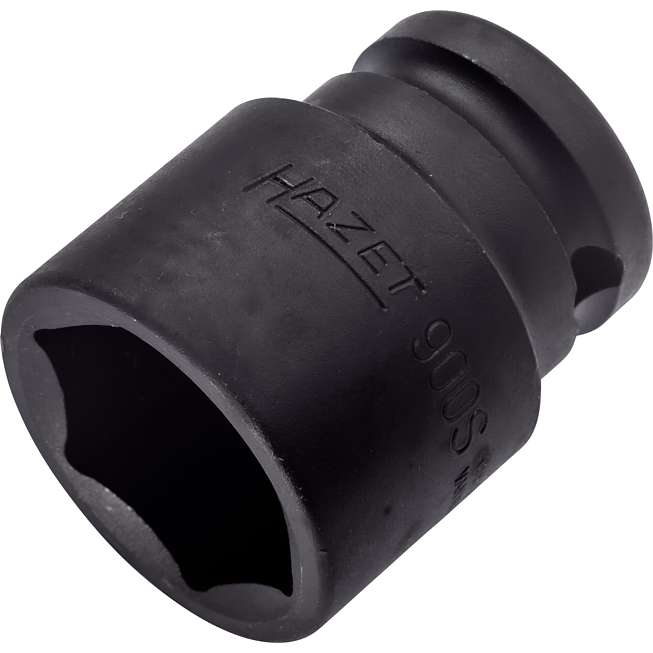 HAZET Nástrčná hlavice pro rázový a strojový utahovák 900S-25 ∙ 1/2 palce (12,5 mm) čtyřhran dutý ∙ Trakční profil vnější šestihran ∙ Velikost 25 mm