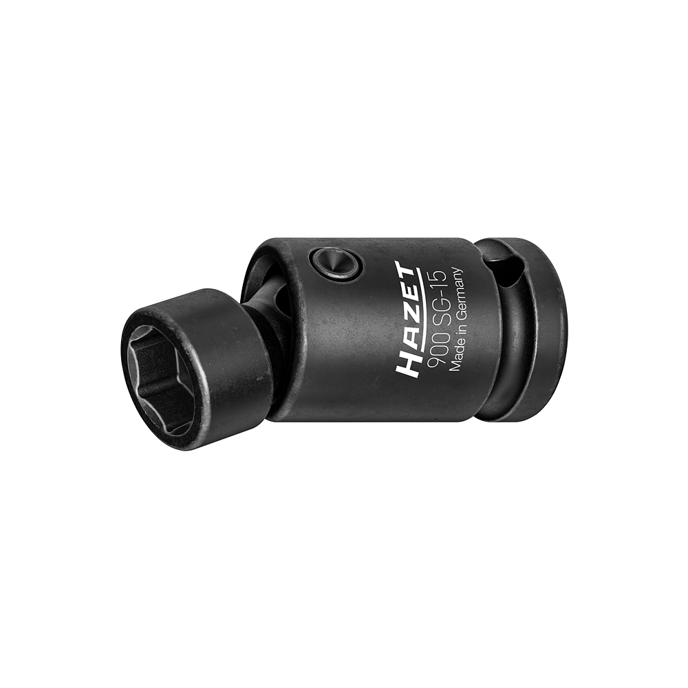 HAZET Kloubová nástrčná hlavice pro rázový a strojový utahovák 900SG-15 ∙ 1/2 palce (12,5 mm) čtyřhran dutý ∙ Trakční profil vnější šestihran ∙ Velikost 15 mm
