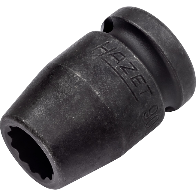 HAZET Nástrčná hlavice pro rázový a strojový utahovák 900SZ-12 ∙ 1/2 palce (12,5 mm) čtyřhran dutý ∙ Vnější dvojitý šestihran trakční profil ∙ Velikost 12 mm