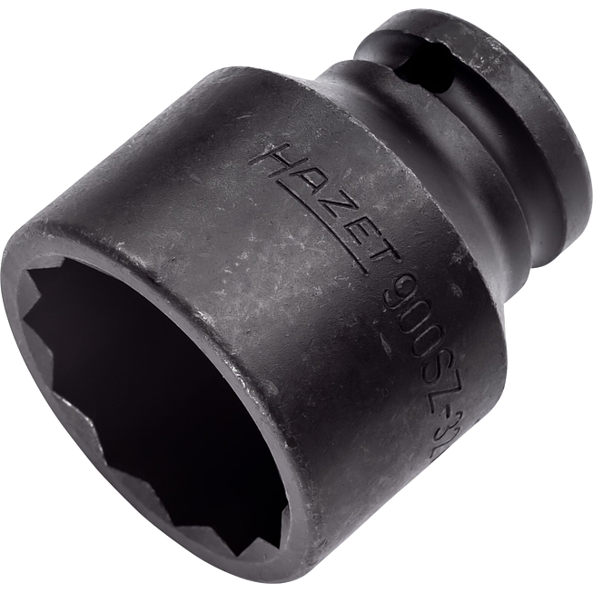HAZET Nástrčná hlavice pro rázový a strojový utahovák 900SZ-32 ∙ 1/2 palce (12,5 mm) čtyřhran dutý ∙ Vnější dvojitý šestihran trakční profil ∙ Velikost 32 mm