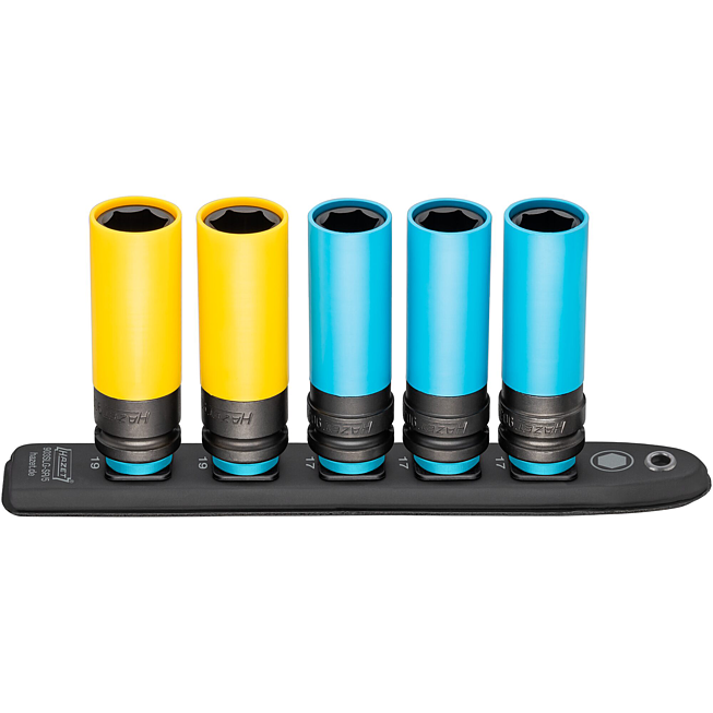 HAZET SmartRail ∙ Flexibiln&iacute; plastov&aacute; n&aacute;strčn&aacute; li&scaron;ta 903SLG-SR/5 ∙ 1/2 palce (12,5 mm) čtyřhran dut&yacute; ∙ Trakčn&iacute; profil vněj&scaron;&iacute; &scaron;estihran ∙ 5-d&iacute;ln&yacute; ∙ 17 ∙ 19