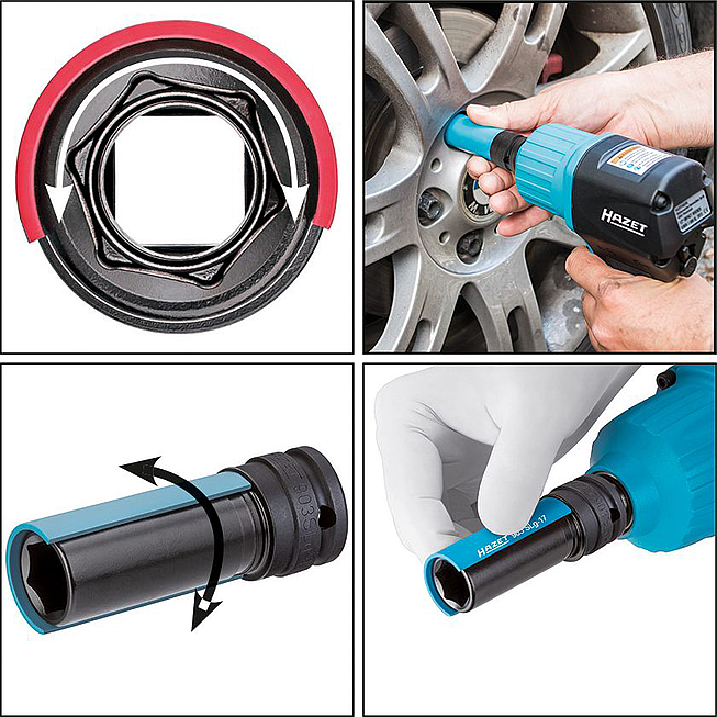 HAZET N&aacute;strčn&aacute; hlavice pro r&aacute;zov&yacute; a strojov&yacute; utahov&aacute;k 903SLG-15 ∙ 1/2 palce (12,5 mm) čtyřhran dut&yacute; ∙ Vněj&scaron;&iacute; trakčn&iacute; profil &scaron;estihran ∙ Velikost 15 mm