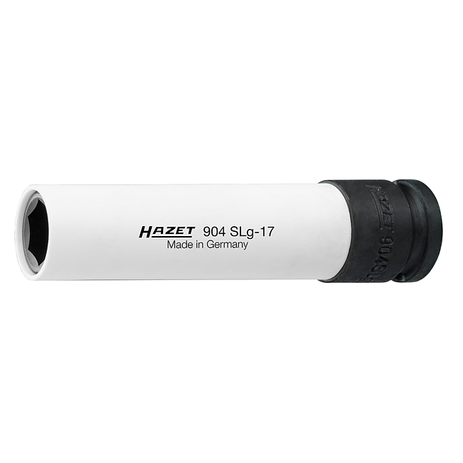 HAZET Nástrčná hlavice pro rázový a strojový utahovák ∙ extra dlouhá 904SLG-17 ∙ 1/2 palce (12,5 mm) čtyřhran dutý ∙ Profil vnější šestihran ∙ Velikost 17 mm