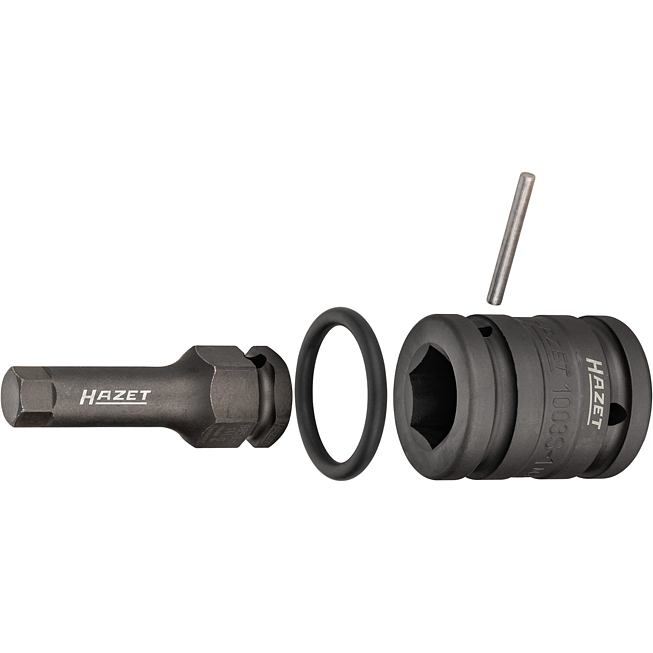 HAZET Nástrčná hlavice pro rázový, strojový utahovák 985S-14LG/4 ∙ 1/2 palce (12,5 mm) čtyřhran dutý ∙ Profil vnitřní šestihran ∙ 4-dílný