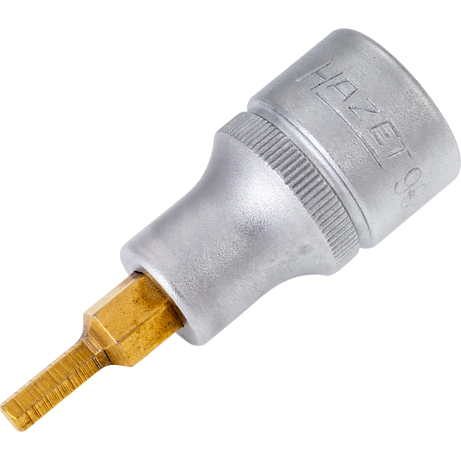 HAZET Nástrčná hlavice 986-4 ∙ 1/2 palce (12,5 mm) čtyřhran dutý ∙ Profil vnitřní šestihran ∙ Velikost 4 mm