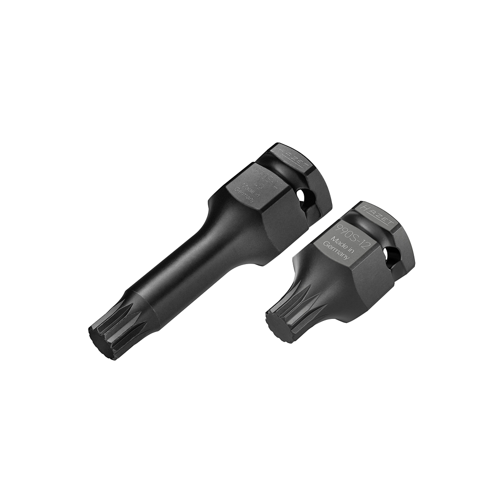 HAZET Sada n&aacute;strčn&yacute;ch hlavic pro r&aacute;zov&yacute;, strojov&yacute; utahov&aacute;k 990S-12/2 ∙ 3/4 palce (20 mm) čtyřhran dut&yacute;, 1/2 palce (12,5 mm) čtyřhran dut&yacute;, 24 mm vněj&scaron;&iacute; &scaron;estihran ∙ Vnitřn&iacute; ozuben&yacute; profil XZN ∙ 2-d&iacute;ln&yacute; ∙ Velikost M12