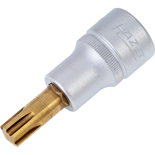 HAZET Nástrčná hlavice 991-10 ∙ 1/2 palce (12,5 mm) čtyřhran dutý ∙ Vnitřní drážkový profil Ribe-CV ∙ Velikost M10