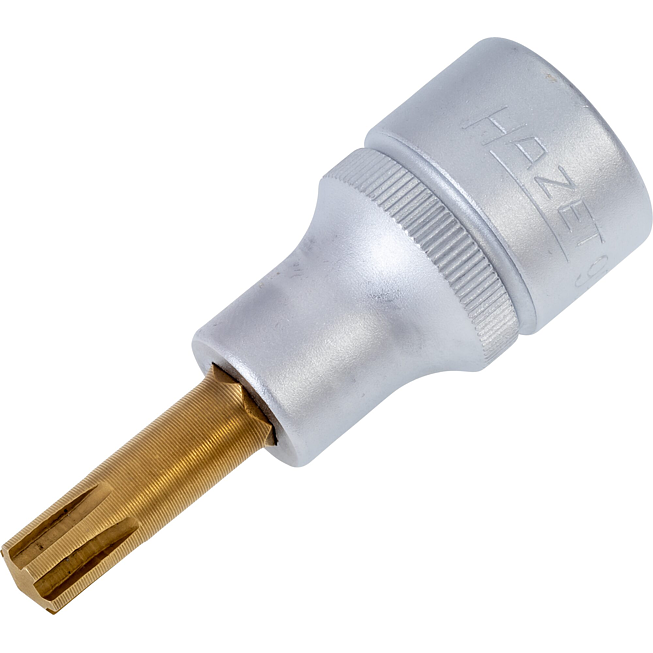 HAZET Nástrčná hlavice 991-8 ∙ 1/2 palce (12,5 mm) čtyřhran dutý ∙ Vnitřní drážkový profil Ribe-CV ∙ Velikost M8
