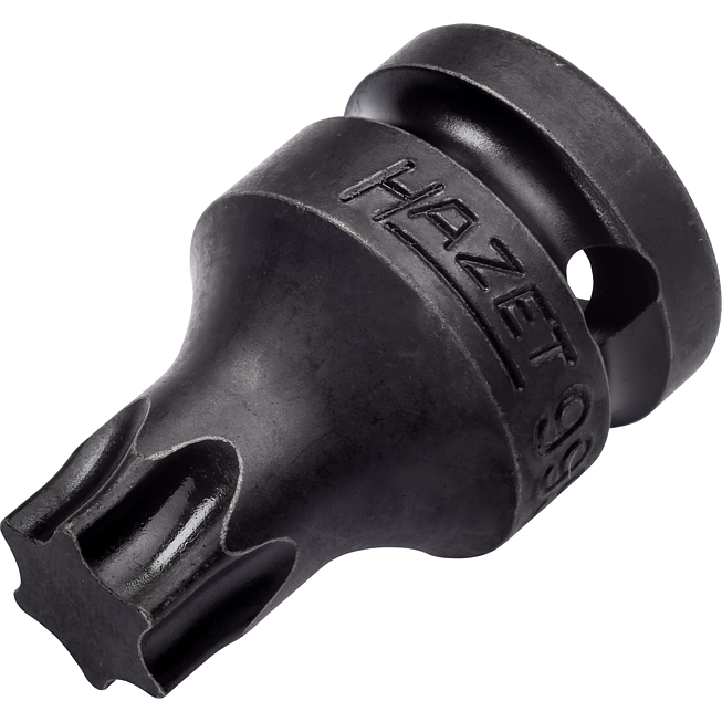 HAZET Nástrčná hlavice pro rázový a strojový utahovák 995S-T60 ∙ 1/2 palce (12,5 mm) čtyřhran dutý ∙ Vnitřní profil TORX® ∙ Velikost T60