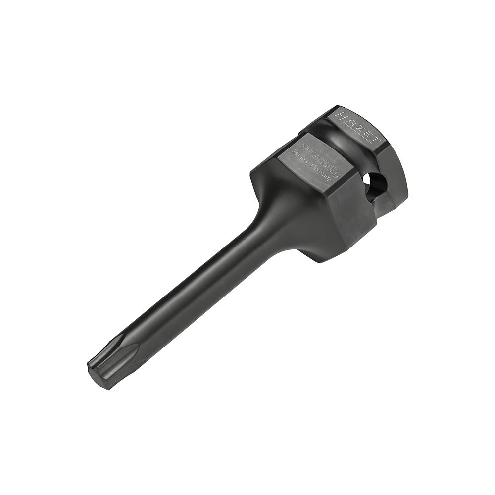HAZET Nástrčná hlavice pro rázový a strojový utahovák 995S6-T40LG ∙ 1/2 palce (12,5 mm) čtyřhran dutý, 24 mm vnější šestihran ∙ Vnitřní profil TORX® ∙ Velikost T40