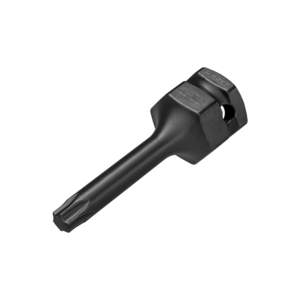 HAZET Nástrčná hlavice pro rázový a strojový utahovák 995S6-T45LG ∙ 1/2 palce (12,5 mm) čtyřhran dutý, 24 mm vnější šestihran ∙ Vnitřní profil TORX® ∙ Velikost T45