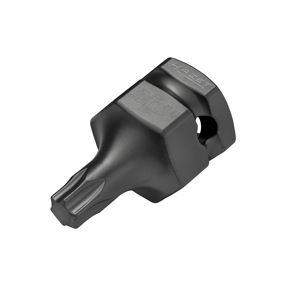 HAZET Nástrčná hlavice pro rázový a strojový utahovák 995S6-T50 ∙ 1/2 palce (12,5 mm) čtyřhran dutý, 24 mm vnější šestihran ∙ Vnitřní profil TORX® ∙ Velikost T50