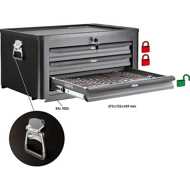 VIGOR N&aacute;stavbov&yacute; kufr řady L ∙ V1902 ∙ d x &scaron; x v: 723 mm x 459 mm x 375 mm