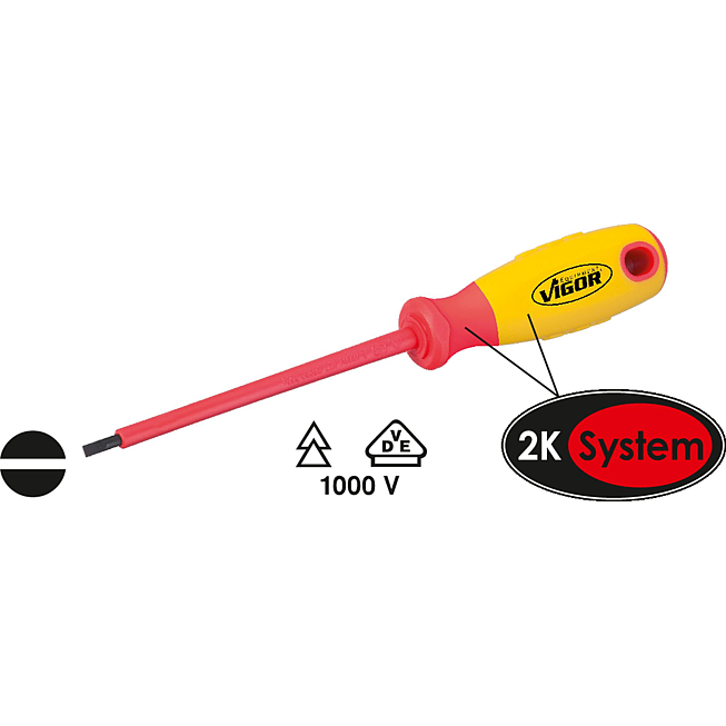 VIGOR &Scaron;roubov&aacute;k VDE ∙ V2028 ∙ Ploch&yacute; profil ∙ Velikost 0,5 x 3 mm
