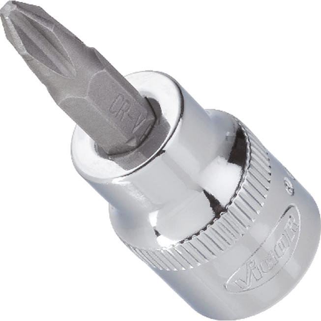 VIGOR N&aacute;strčn&aacute; hlavice ∙ V2292N ∙ 3/8 palce (10 mm) čtyřhran dut&yacute; ∙ Kř&iacute;žov&yacute; profil PH ∙ Velikost PH3