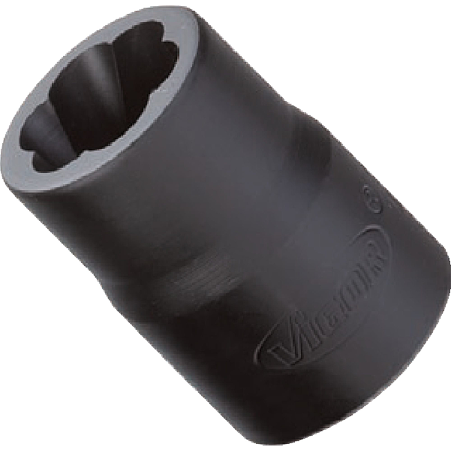 VIGOR Spir&aacute;lov&aacute; povolovac&iacute; n&aacute;strčn&aacute; hlavice ∙ V2407 ∙ 1/2 palce (12,5 mm) čtyřhran dut&yacute; ∙ Vněj&scaron;&iacute; profil vytahov&aacute;k &scaron;roubů ∙ Velikost 13 mm