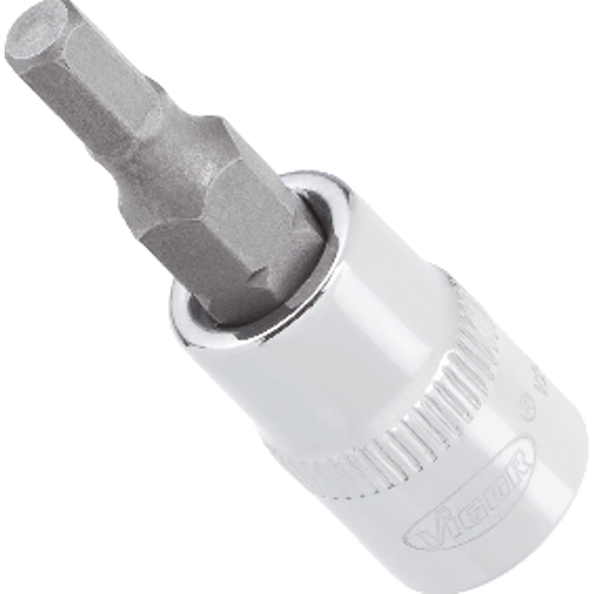 VIGOR N&aacute;strčn&aacute; hlavice ∙ V2430N ∙ 1/4 palce (6,3 mm) čtyřhran dut&yacute; ∙ Profil s vnitřn&iacute;m &scaron;estihranem ∙ Velikost 3 mm