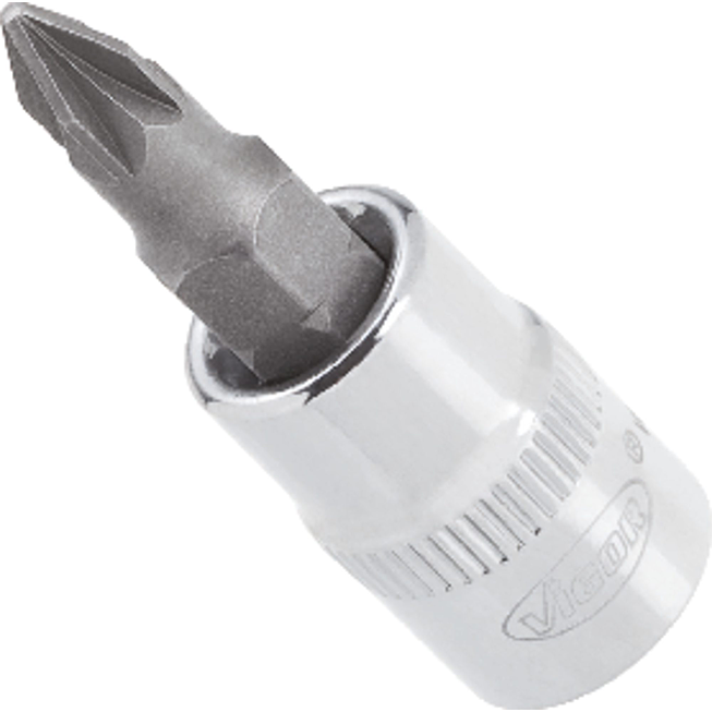 VIGOR N&aacute;strčn&aacute; hlavice ∙ V2441N ∙ 1/4 palce (6,3 mm) čtyřhran dut&yacute; ∙ Profil Pozidriv PZ ∙ Velikost PZ3