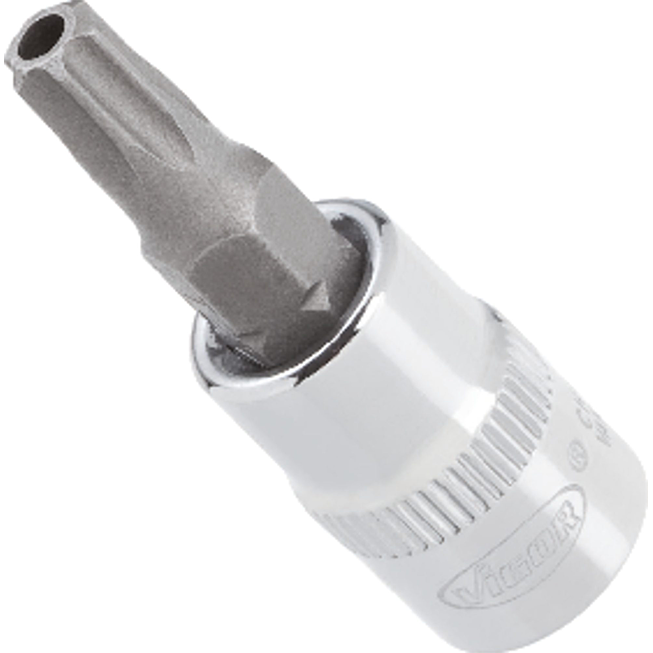 VIGOR N&aacute;strčn&aacute; hlavice ∙ V2596N ∙ 1/4 palce (6,3 mm) čtyřhran dut&yacute; ∙ Profil Tamper Resistant TORX&reg; ∙ Velikost T9H
