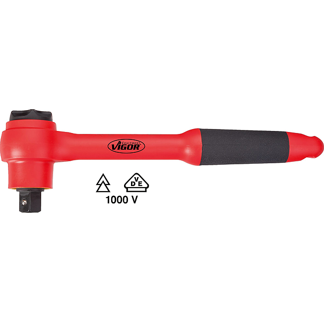 VIGOR Přep&iacute;nac&iacute; r&aacute;čna VDE ∙ V3342 ∙ 1/2 palce (12,5 mm) čtyřhran masivn&iacute; ∙ 255 mm