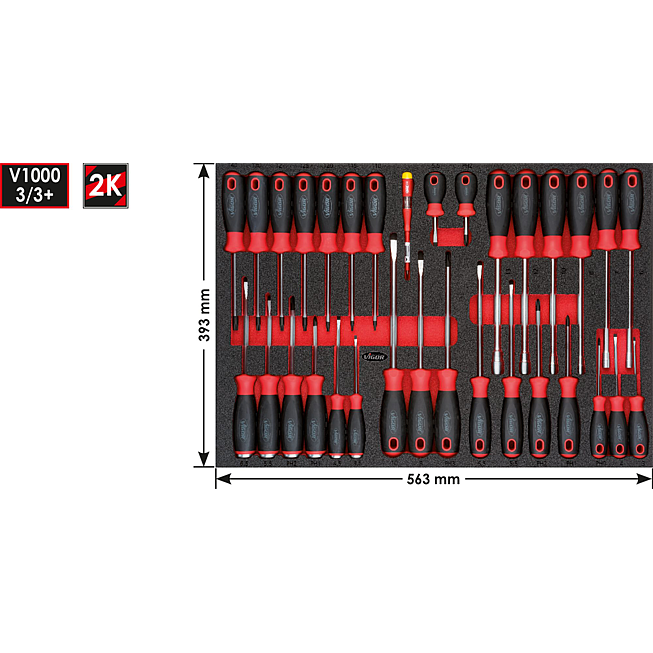 VIGOR Sada &scaron;roubov&aacute;ků ∙ V4230 ∙ Vněj&scaron;&iacute; profil &scaron;estihran, Vnitřn&iacute; profil TORX&reg;, Profil s vnitřn&iacute;m &scaron;estihranem, Kř&iacute;žov&yacute; profil PH, Ploch&yacute; profil ∙ 32-d&iacute;ln&yacute; ∙ 0,5&nbsp;x&nbsp;3&nbsp;&ndash;&nbsp;1,6&nbsp;x&nbsp;10 &middot; 6&nbsp;&ndash;&nbsp;13 &middot; PH0&nbsp;&ndash;&nbsp;PH3 &middot; T10&nbsp;&ndash;&nbsp;T40 ∙ Počet ks n&aacute;řad&iacute;: 32