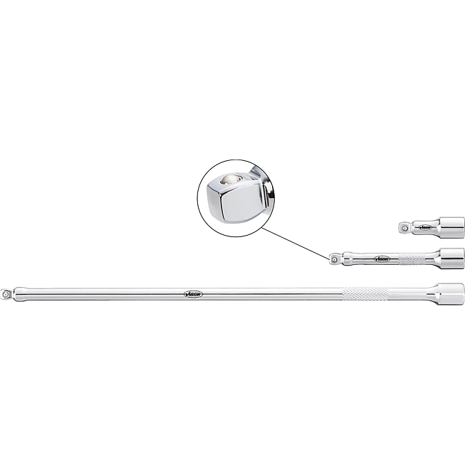 VIGOR Ot&aacute;čiv&eacute; prodloužen&iacute; ∙ V4311 ∙ 1/4 palce (6,3 mm) čtyřhran dut&yacute; ∙ 1/4 palce (6,3 mm) čtyřhran masivn&iacute; ∙ 36 mm