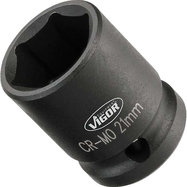 VIGOR N&aacute;strčn&aacute; hlavice pro r&aacute;zov&yacute; utahov&aacute;k ∙ kr&aacute;tk&aacute; ∙ V5550S-16 ∙ 1/2 palce (12,5 mm) čtyřhran dut&yacute; ∙ Vněj&scaron;&iacute; profil &scaron;estihran ∙ Velikost 16 mm