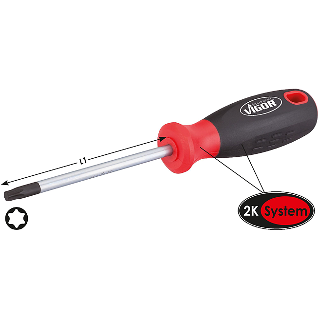 VIGOR &Scaron;roubov&aacute;ky ∙ V3370 ∙ Vnitřn&iacute; profil TORX&reg; ∙ Velikost T25